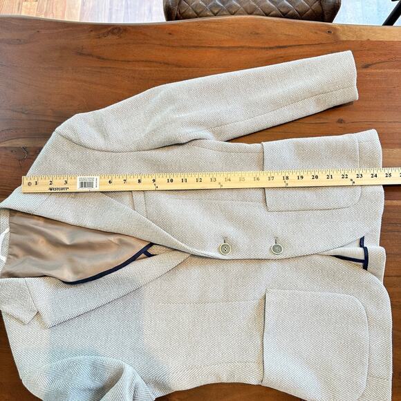 Paul Womens 2-Piece Jacket & Pant Suit Small Slim Fit Chevron Gray European - Picture 7 of 16